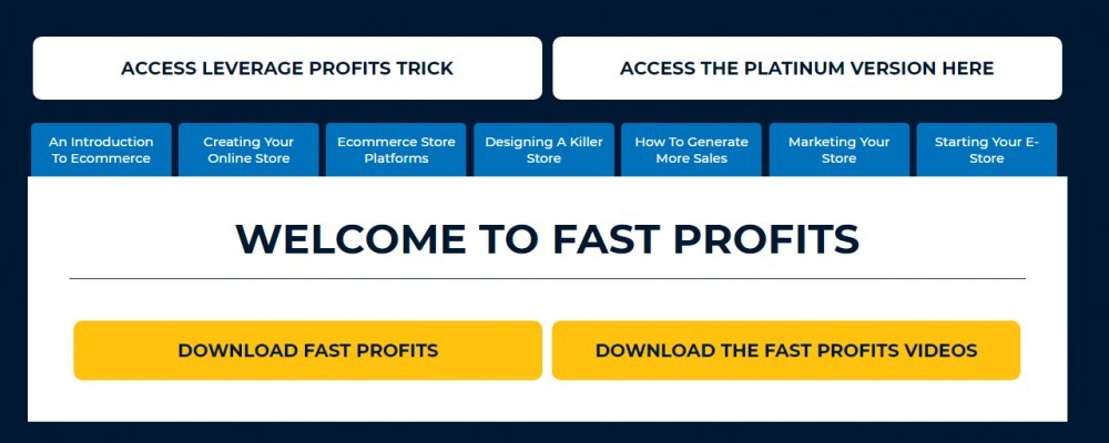 Fast profits online members area